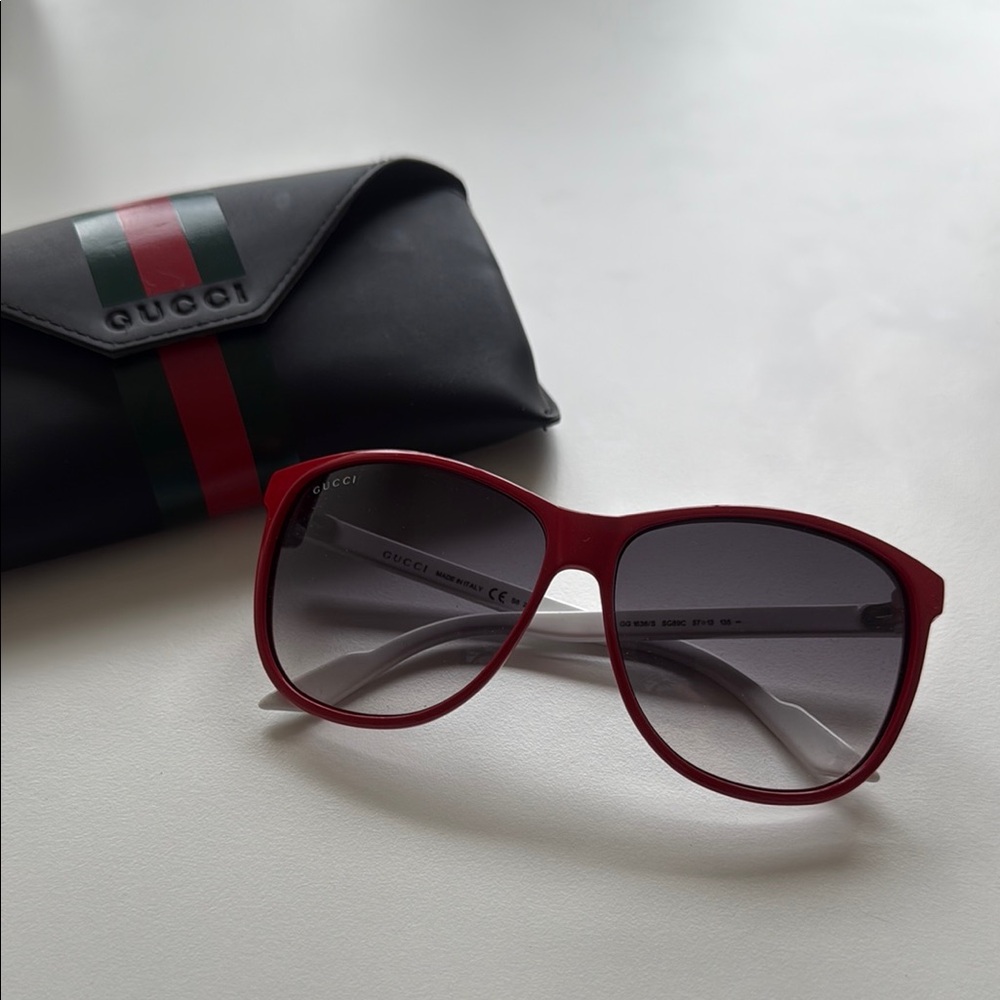 Gucci Red Sunglasses with Case